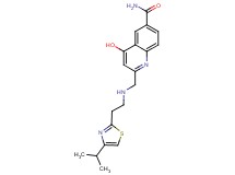 4-hydroxy-2-({[2-(4-isopropyl-1,3-thiazol-2-yl)ethyl]amino}methyl)quinoline-6-carboxamide