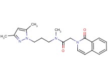 N-[3-(3,5-dimethyl-1H-pyrazol-1-yl)propyl]-N-methyl-2-(1-oxoisoquinolin-2(1H)-yl)acetamide