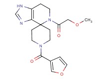 1'-(3-furoyl)-5-(methoxyacetyl)-1,5,6,7-tetrahydrospiro[imidazo[4,5-c]pyridine-4,4'-piperidine]