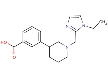 3-{1-[(1-ethyl-1H-imidazol-2-yl)methyl]piperidin-3-yl}benzoic acid