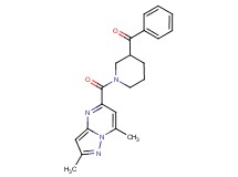 {1-[(2,7-dimethylpyrazolo[1,5-a]pyrimidin-5-yl)carbonyl]-3-piperidinyl}(phenyl)methanone