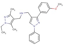 1-(1-ethyl-3,5-dimethyl-1H-pyrazol-4-yl)-N-{[3-(3-methoxyphenyl)-1-phenyl-1H-pyrazol-4-yl]methyl}methanamine