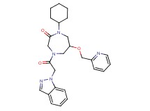 1-cyclohexyl-4-(1H-indazol-1-ylacetyl)-6-(2-pyridinylmethoxy)-1,4-diazepan-2-one