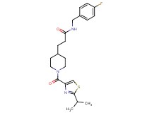 N-(4-fluorobenzyl)-3-{1-[(2-isopropyl-1,3-thiazol-4-yl)carbonyl]-4-piperidinyl}propanamide