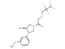 (3R*,4S*)-4-(3-methoxyphenyl)-1-[(2,2,3,3-tetrafluoropropoxy)acetyl]pyrrolidin-3-amine