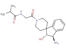 N-{2-[(2R*,3R*)-3-amino-2-hydroxy-2,3-dihydro-1'H-spiro[indene-1,4'-piperidin]-1'-yl]-2-oxoethyl}-2-methylpropanamide