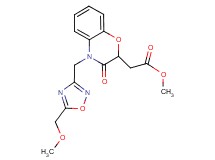 methyl (4-{[5-(methoxymethyl)-1,2,4-oxadiazol-3-yl]methyl}-3-oxo-3,4-dihydro-2H-1,4-benzoxazin-2-yl)acetate