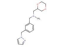 (1,4-dioxan-2-ylmethyl)methyl[3-(1H-pyrazol-1-ylmethyl)benzyl]amine
