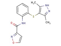 N-{2-[(3,5-dimethyl-1H-pyrazol-4-yl)thio]phenyl}isoxazole-3-carboxamide
