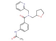 3-(acetylamino)-N-(pyridin-2-ylmethyl)-N-(tetrahydrofuran-2-ylmethyl)benzamide