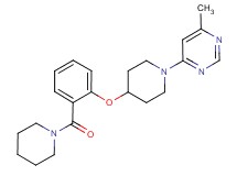 4-methyl-6-{4-[2-(piperidin-1-ylcarbonyl)phenoxy]piperidin-1-yl}pyrimidine