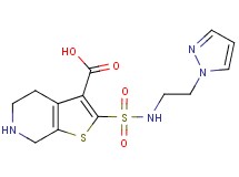 2-({[2-(1H-pyrazol-1-yl)ethyl]amino}sulfonyl)-4,5,6,7-tetrahydrothieno[2,3-c]pyridine-3-carboxylic acid