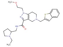 5-(1-benzothien-2-ylmethyl)-N-[(1-ethyl-2-pyrrolidinyl)methyl]-1-(2-methoxyethyl)-4,5,6,7-tetrahydro-1H-pyrazolo[4,3-c]pyridine-3-carboxamide