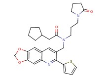 2-cyclopentyl-N-[3-(2-oxo-1-pyrrolidinyl)propyl]-N-{[6-(2-thienyl)[1,3]dioxolo[4,5-g]quinolin-7-yl]methyl}acetamide