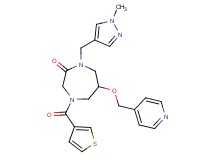1-[(1-methyl-1H-pyrazol-4-yl)methyl]-6-(4-pyridinylmethoxy)-4-(3-thienylcarbonyl)-1,4-diazepan-2-one