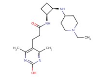N-{(1S*,2R*)-2-[(1-ethyl-4-piperidinyl)amino]cyclobutyl}-3-(2-hydroxy-4,6-dimethyl-5-pyrimidinyl)propanamide