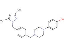 4-(4-{4-[(3,5-dimethyl-1H-pyrazol-1-yl)methyl]benzyl}-1-piperazinyl)phenol trifluoroacetate (salt)