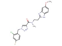 1-(2-chloro-4-fluorobenzyl)-N-[2-(5-methoxy-1H-benzimidazol-2-yl)ethyl]-N-methyl-1H-1,2,3-triazole-4-carboxamide