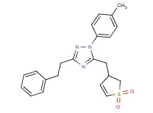 5-[(1,1-dioxido-2,3-dihydro-3-thienyl)methyl]-1-(4-methylphenyl)-3-(2-phenylethyl)-1H-1,2,4-triazole