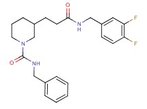 N-benzyl-3-{3-[(3,4-difluorobenzyl)amino]-3-oxopropyl}-1-piperidinecarboxamide