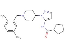 N-{1-[1-(2,5-dimethylbenzyl)-4-piperidinyl]-1H-pyrazol-5-yl}cyclopentanecarboxamide