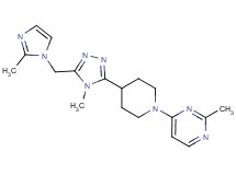2-methyl-4-(4-{4-methyl-5-[(2-methyl-1H-imidazol-1-yl)methyl]-4H-1,2,4-triazol-3-yl}piperidin-1-yl)pyrimidine