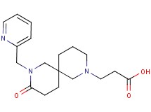 3-[9-oxo-8-(2-pyridinylmethyl)-2,8-diazaspiro[5.5]undec-2-yl]propanoic acid