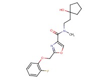 2-[(2-fluorophenoxy)methyl]-N-[2-(1-hydroxycyclopentyl)ethyl]-N-methyl-1,3-oxazole-4-carboxamide