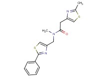 N-methyl-2-(2-methyl-1,3-thiazol-4-yl)-N-[(2-phenyl-1,3-thiazol-4-yl)methyl]acetamide