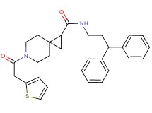 N-(3,3-diphenylpropyl)-6-(2-thienylacetyl)-6-azaspiro[2.5]octane-1-carboxamide
