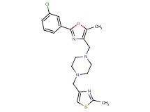 1-{[2-(3-chlorophenyl)-5-methyl-1,3-oxazol-4-yl]methyl}-4-[(2-methyl-1,3-thiazol-4-yl)methyl]piperazine