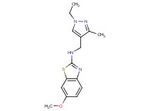 N-[(1-ethyl-3-methyl-1H-pyrazol-4-yl)methyl]-6-methoxy-1,3-benzothiazol-2-amine trifluoroacetate