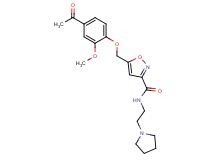 5-[(4-acetyl-2-methoxyphenoxy)methyl]-N-[2-(1-pyrrolidinyl)ethyl]-3-isoxazolecarboxamide
