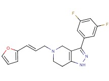 3-(3,5-difluorophenyl)-5-[(2E)-3-(2-furyl)-2-propen-1-yl]-4,5,6,7-tetrahydro-1H-pyrazolo[4,3-c]pyridine