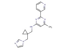 N-{[1-(1H-imidazol-1-ylmethyl)cyclopropyl]methyl}-6-methyl-2-pyridin-3-ylpyrimidin-4-amine