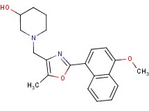 1-{[2-(4-methoxy-1-naphthyl)-5-methyl-1,3-oxazol-4-yl]methyl}piperidin-3-ol