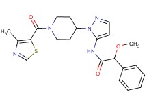 2-methoxy-N-(1-{1-[(4-methyl-1,3-thiazol-5-yl)carbonyl]-4-piperidinyl}-1H-pyrazol-5-yl)-2-phenylacetamide