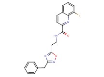 N-[2-(3-benzyl-1,2,4-oxadiazol-5-yl)ethyl]-8-fluoro-2-quinolinecarboxamide