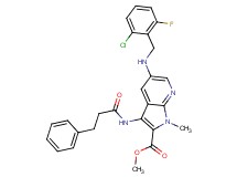 methyl 5-[(2-chloro-6-fluorobenzyl)amino]-1-methyl-3-[(3-phenylpropanoyl)amino]-1H-pyrrolo[2,3-b]pyridine-2-carboxylate