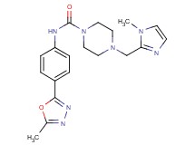 4-[(1-methyl-1H-imidazol-2-yl)methyl]-N-[4-(5-methyl-1,3,4-oxadiazol-2-yl)phenyl]piperazine-1-carboxamide