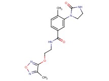 4-methyl-N-{2-[(4-methyl-1,2,5-oxadiazol-3-yl)oxy]ethyl}-3-(2-oxoimidazolidin-1-yl)benzamide