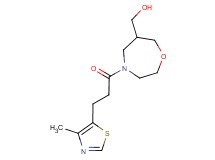 {4-[3-(4-methyl-1,3-thiazol-5-yl)propanoyl]-1,4-oxazepan-6-yl}methanol