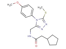 2-cyclopentyl-N-{[4-(4-methoxyphenyl)-5-(methylthio)-4H-1,2,4-triazol-3-yl]methyl}acetamide