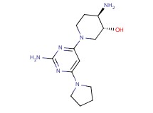 (3R*,4R*)-4-amino-1-(2-amino-6-pyrrolidin-1-ylpyrimidin-4-yl)piperidin-3-ol