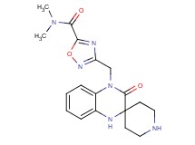 N,N-dimethyl-3-[(3'-oxo-1'H-spiro[piperidine-4,2'-quinoxalin]-4'(3'H)-yl)methyl]-1,2,4-oxadiazole-5-carboxamide hydrochloride
