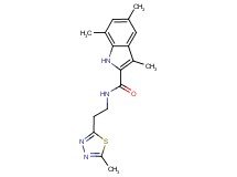3,5,7-trimethyl-N-[2-(5-methyl-1,3,4-thiadiazol-2-yl)ethyl]-1H-indole-2-carboxamide