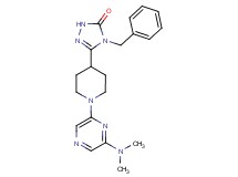 4-benzyl-5-{1-[6-(dimethylamino)-2-pyrazinyl]-4-piperidinyl}-2,4-dihydro-3H-1,2,4-triazol-3-one
