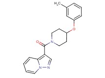 3-{[4-(3-methylphenoxy)-1-piperidinyl]carbonyl}pyrazolo[1,5-a]pyridine