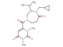 6-{[4-(cyclopropylmethyl)-3-isopropyl-5-oxo-1,4-diazepan-1-yl]carbonyl}-1,3-dimethylpyrimidine-2,4(1H,3H)-dione