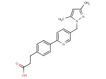 3-(4-{5-[(3,5-dimethyl-1H-pyrazol-1-yl)methyl]pyridin-2-yl}phenyl)propanoic acid